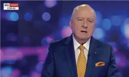  ?? Photograph: Sky News ?? A clip featuring Sky News Australia host Alan Jones has been removed from YouTube.