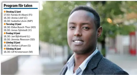  ?? FOTO: IDA NILSING ?? GRUNDARE. Ahmed Abdirahman hoppas kunna slå förra årets besöksreko­rd. Då kom 30 000 besökare till Järvackan.