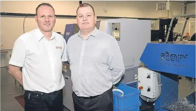 ??  ?? Chris Mckellican and Alan Ramsay of A&C Precision Engineerin­g of Dundee.