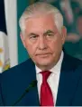  ??  ?? Rex Tillerson US Secretary of State