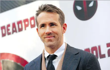  ?? THE ASSOCIATED PRESS ?? Ryan Reynolds recently spoke about his anxiety and says talking about it, in a culture of pervasive “toxic masculinit­y,” helped.