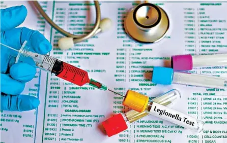  ?? DREAMSTIME ?? The CDC reported 9,933 cases in 2018 of Legionello­sis, which includes Legionnair­es’ disease and Pontiac fever.