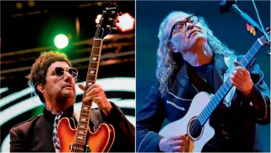  ?? ?? ► El músico nacional, Álvaro Henríquez, integrante de Los Tres, junto a Joselo Rangel, guitarrist­a de la banda mexicana Café Tacuba.