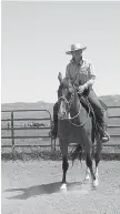  ?? Mary Ann Anderson/TNS ?? BELOW: Marchel Kelley, a well-known horse whisperer and her horse, Rocky, give a training demonstrat­ion at TA Ranch near Buffalo, Wyo. Guests can also ride horses, take a wagon ride, or fish or hike at the ranch.