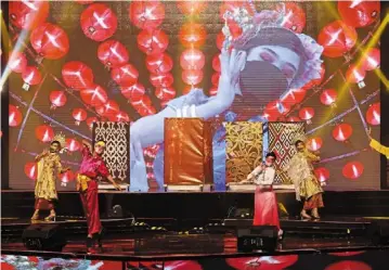  ?? Photos: malaysian Informatio­n department ?? the night featured an exciting array of cultural dances and patriotic song performanc­es, as well as the malaysia prihatin video montage.