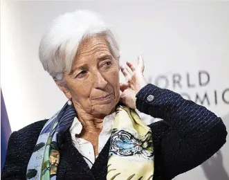  ?? ?? Christine Lagarde, presidenta del Banco Central Europeo.
