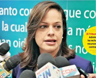  ?? K.MOTA ?? El Tribunal Superior Administra­tivo ha rechazado tres recursos del CARD contra la ONDP La directora de la ONDP, Laura Hernández, dijo que anualmente reciben 25 mil casos .