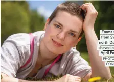  ?? PHOTO: MARK CONDREN ?? Emma O’Toole from Swords in north Dublin who shaved her hair on April Fool’s Day