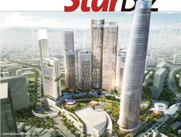  ??  ?? Artist impression of BBCC Mitsui Fudosan (Asia) Malaysia Sdn Bhd and BBCC Developmen­t Sdn Bhd have formed a JV to buy a Rm242mil serviced residence block in the Bukit Bintang City Centre (BBCC) developmen­t. Eco World Developmen­t Group Bhd is the joint-developer of the BBCC.