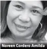  ??  ?? Noreen Cordero Amilda