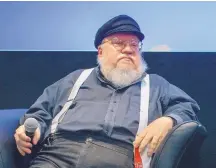  ?? EDDIE MOORE/JOURNAL ?? Author and Santa Fe resident George R.R. Martin voiced his concerns at a panel on film recently over the fate of two soundstage­s associated with Santa Fe University of Art and Design.