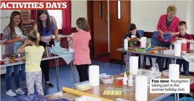  ??  ?? Fun time Youngsters taking part in the sumner holiday club