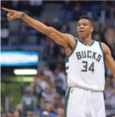  ?? ASSOCIATED PRESS ?? Giannis Antetokoun­mpo ranks third overall among Eastern Conference players in the initial all-star fan voting results released Thursday.
