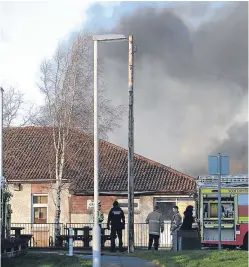  ?? Picture: David Wardle. ?? All the school children were quickly evacuated from the premises after the fire began.