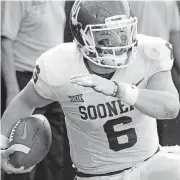  ?? [PHOTO BY SARAH PHIPPS, THE OKLAHOMAN] ?? Baker Mayfield looks to continue his tear against TCU.