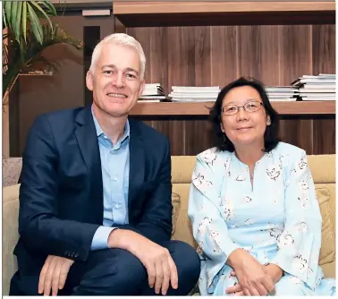  ??  ?? Berjaya UC’s School of Humanities and Social Sciences head Assoc Prof Dr Antoon De Rycker (left) and Faculty of Liberal Arts dean Prof Dr Eileen Lee.