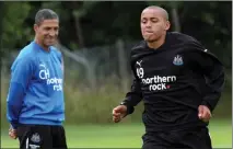  ?? ?? Chris Hughton runs the rule over James Tavernier at Newcastle