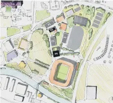  ??  ?? The new Posh stadium plan for the Embankment site