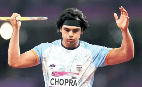 ?? Reuters ?? Neeraj Chopra will return to action after more than 7 months since his hard-fought gold medal at the Asian Games.