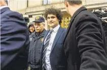  ?? DESIREE RIOS NYT ?? Sam Bankman-Fried, founder of cryptocurr­ency exchange FTX, exits Manhattan Federal District court on Thursday.