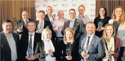  ??  ?? Wales winners at the FSB Celebratin­g Small Business Awards
