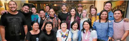  ??  ?? Fil-am chefs, organizers and resource persons at Provencian­o Restaurant