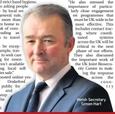  ??  ?? Welsh Secretary Simon Hart