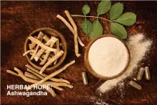  ??  ?? HERBAL HOPE: Ashwagandh­a