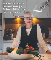  ?? Picture: ALISON WYND. ?? MAKING AN IMPACT: Deakin University’s Professor Felice Jacka.