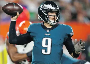  ?? RON SCHWANE / THE ASSOCIATED PRESS FILES ?? Philadelph­ia Eagles coach Doug Pederson says Super Bowl Most Valuable Player Nick Foles will start against the Atlanta Falcons on Thursday night.