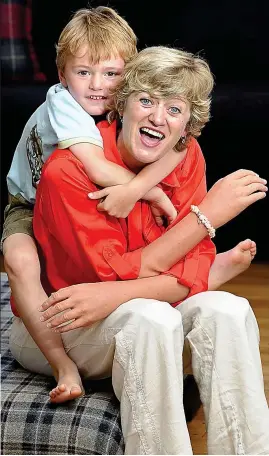  ??  ?? Campaign: Sepsis survivor Corinne Hutton with her son Rory