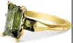  ?? ?? 18ct yellow gold and green tourmaline ring, €2,466, KASUN LONDON