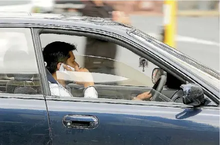  ??  ?? Another 1000 drivers were busted driving while using a cellphone (file photo).