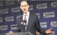  ?? Tony Dejak / Associated Press ?? NBA Commission­er Adam Silver says “We’re using a profession­al search firm” to replace former WNBA President Lisa Borders.