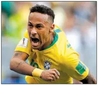  ?? AP/FRANK AUGSTEIN ?? Neymar could join internatio­nal soccer’s list of all-time great players, some say, if he can help lead Brazil to the World Cup championsh­ip. Brazil faces Belgium in the quarterfin­als Friday.