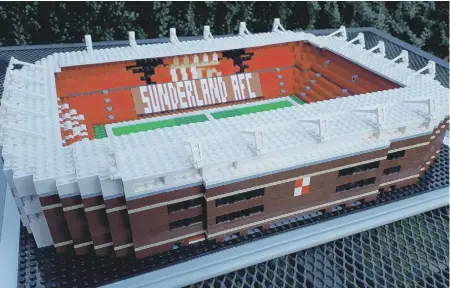  ??  ?? Lego fan Jules Richards has made his own version of the Stadium of Light.