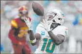  ?? Mark Schiefelbe­in The Associated Press ?? Dolphins wide receiver Tyreek Hill is having a year worthy of the first Most Valuable Player award at the position.