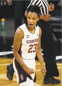  ?? Isaac Brekken / Associated Press ?? Stanford guard Kiana Williams after sinking a 3point basket in the first half at the Mandalay Bay Events Center.