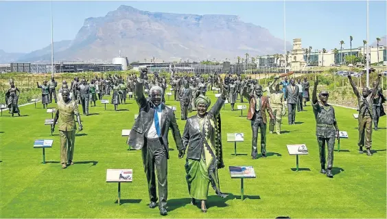  ?? Picture courtesy of Dali Tambo ?? BRONZE ICONS One hundred life-size statues of people who fought for the liberation of SA and Africa from white minority rule make a start on the Long March to Freedom.