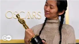  ??  ?? Chloe Zhao made Oscar history by winning best picture and best director