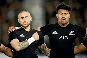  ?? GETTY IMAGES ?? TJ Perenara, left, and Ardie Savea will link up with the All Blacks after being named the Hurricanes’ joint players of the year.