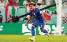  ?? Ashley Landis/associated Press ?? There was reason for Weston Mckennie and teammates to celebrate Tuesday as they advanced to the knockout stage.