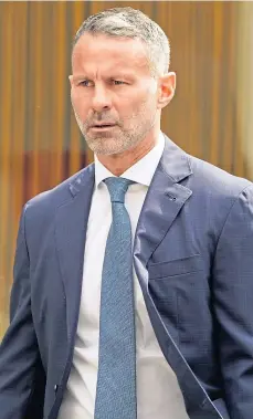  ??  ?? ALLEGATION­S: Former footballer Ryan Giggs at court.