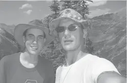  ?? FAMILY PHOTO ?? Austin and Jacob Tice at Glacier National Park in Montana. Austin disappeare­d in Syria in 2012.