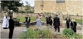  ??  ?? A wreath was laid at the Accrington Pals Memorial