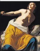  ??  ?? „Lucretia“von Artemisia Gentilesch­i: Auch der Markt spürt Interesse an historisch­en Künstlerin­nen