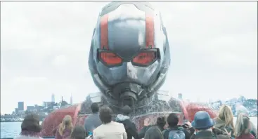  ?? Associated Press ?? A Marvel Studios image shows Paul Rudd in a scene from “Ant-Man and the Wasp.”