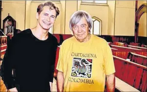  ?? DOUG GALLANT PHOTO ?? P.E.I.’s Aaron Hastelow, left, poses with musical creator Cliff Jones at Indian River following the sold-out July 28 performanc­e of “Kronborg 1582.” The rock musical will return to Confederat­ion Centre of the Arts on Sept. 5.