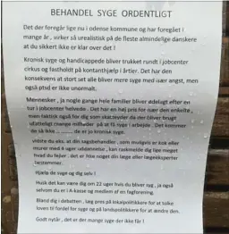 ?? PRIVATFOTO ?? Brevet på baenken i Odense centrum gjorde stort indtryk på Esben Jensen.