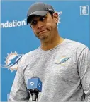  ?? ALAN DIAZ / ASSOCIATED PRESS ?? Some things this season were out of Miami coach Adam Gase’s control, but there’s a perception he’s no longer the fresh flavor in NFL coaching.